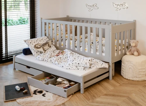 KAJA 80x160 gris lit gigogne Lano Meubles