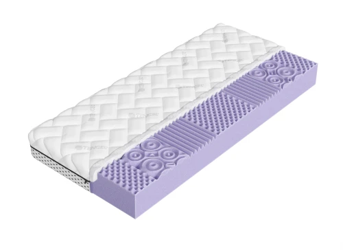 SPA 80x200 moyen ferme 13 cm matelas en mousse à motifs avec propriétés antibactériennes Lano Meubles