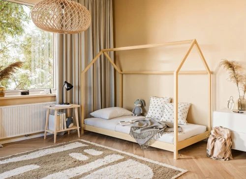 LUCKY 80x180 bois non laqué lit Montessori au sol pour enfants maison  Lano Meubles