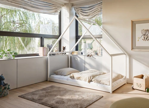 MORIS 80x180 gris lit Montessori au sol pour enfants maison  Lano Meubles