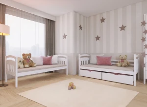 GABI 80x170 rose lit superposé Lano Meubles