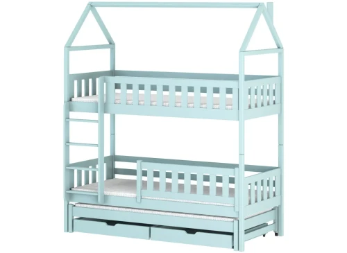 IGA 80x180 bleu lit superposé maison Lano Meubles