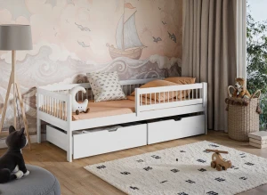 EDI 80x160 blanc lit enfant simple Lano Meubles