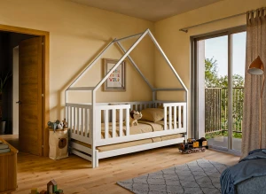 MAGIC 90x200 blanc lit gigogne maison Lano Meubles