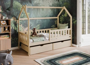 NATAN 80x180 pin lit cabane enfant Lano Meubles