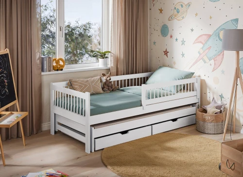 SOFTI 80x160 blanc lit pour enfant Lano Meubles