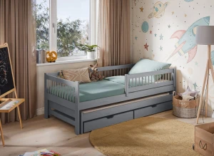 SOFTI 90x180 gris lit pour enfant Lano Meubles