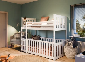 CRIS 90x200 gris lit superposé Lano Meubles