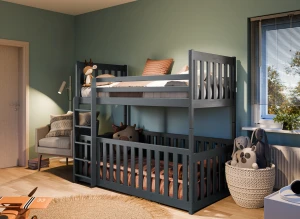 CRIS 90x200 graphite lit superposé Lano Meubles