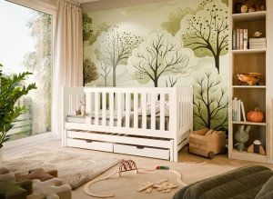 KAJA 90x190 blanc lit gigogne Lano Meubles