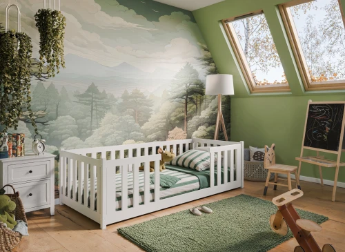 FERO 80x190 blanc lit Montessori au sol pour enfants Lano Meubles