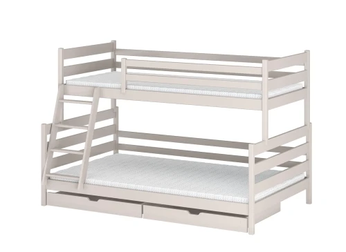 FAMI 90x200/120x200 cachemire lit superposé à base large Lano Meubles