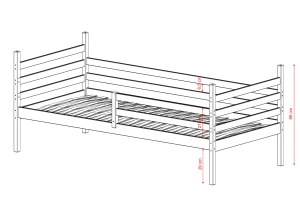 MELANI 80x190 it enfant simple cachemire Lano Meubles