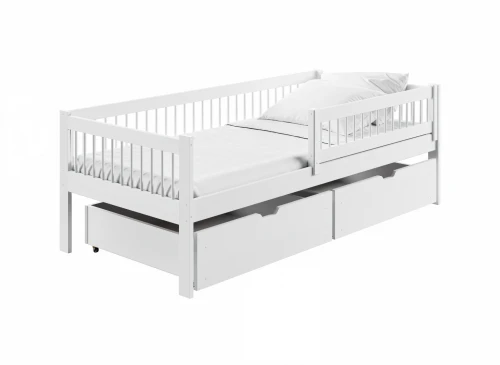 EDI 90x180 blanc lit enfant simple Lano Meubles