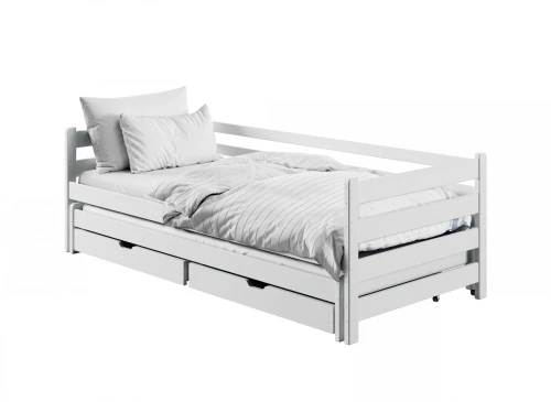 HABI 90x200 blanc lit gigogne Lano Meubles