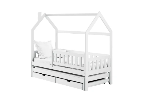 MONKEY 80x200 blanc lit enfant maison Lano Meubles