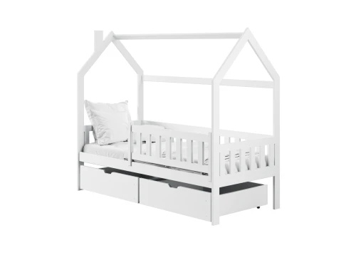 NATAN 80x200 blanc lit cabane enfant Lano Meubles