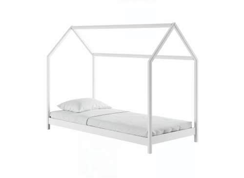 LUCKY 80x160 blanc lit Montessori au sol pour enfants maison  Lano Meubles