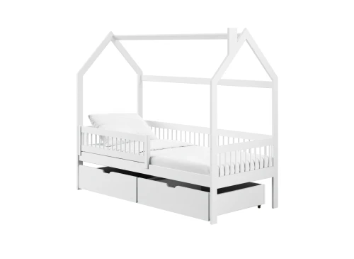OSKAR 80x180 blanc lit cabane enfant Lano Meubles