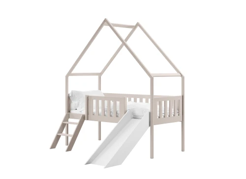ANGEL 80x180 cachemire lit enfant maisonnette avec toboggan Lano Meubles