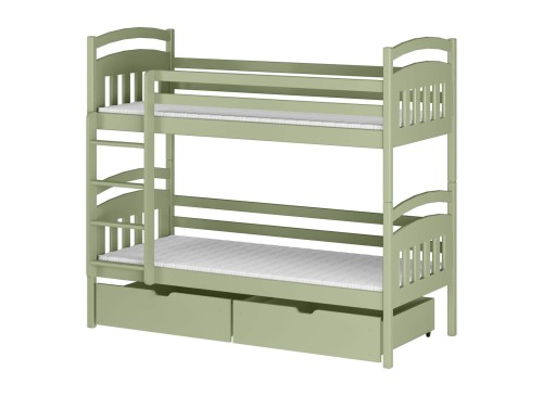 GABI 80x170 olive green bunk bed Lano Furniture