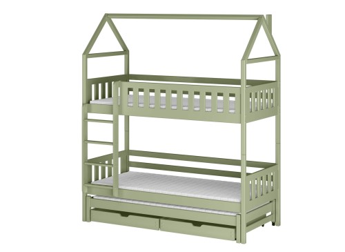 IGA 80x180 olive lit superposé maisonnette Lano Meubles