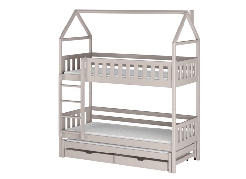 IGA 90x190 cachemire lit superposé maisonnette Lano Meubles