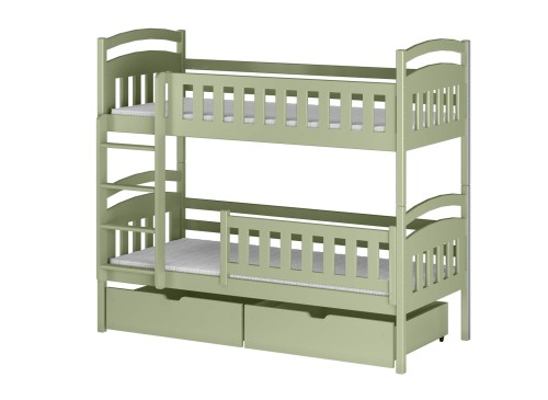 IGNAŚ 80x180 olive green bunk bed Lano Furniture