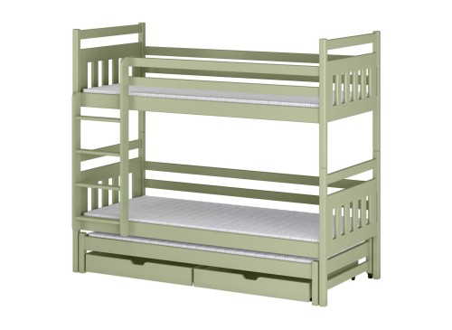 SEWERYN 90x180 olive green bunk bed Lano Furniture