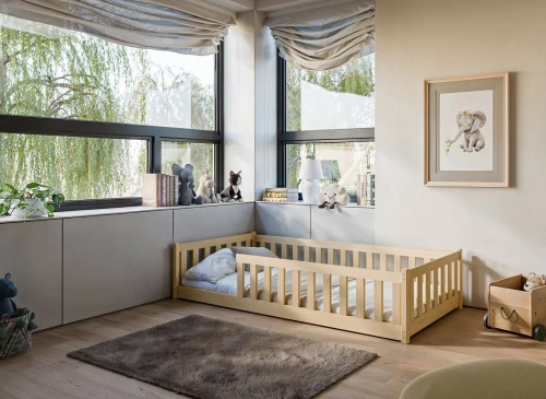 BELLA 90x190 pin lit Montessori au sol pour enfants Lano Meubles