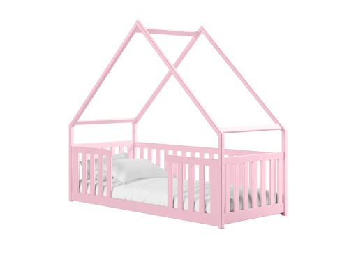 BEE 80x180 rose maison lit Montessori au sol pour enfants Lano Meubles