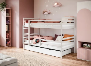 GUSTO 90x200 blanc lit superposé Lano Meubles