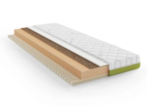 MISTY 90x190 mi-ferme 13 cm matelas en mousse avec couche de coco et latex Lano Meubles