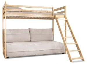 SAVIO 90x200/140x200 pin lit mezzanine avec canapé-lit en tissu  perfect harmony 02 Lano Meubles