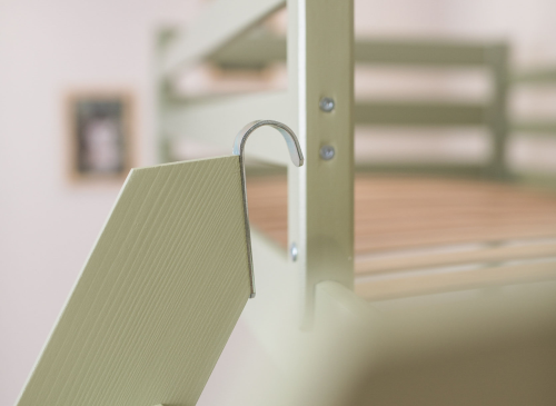 SAVIO 90x200/140x200 olive lit mezzanine avec canapé-lit en tissu  perfect harmony 02 Lano Meubles