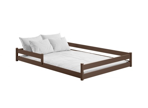 FINI 140x200 chocolat noir Montessori au sol pour enfants Lano Meubles