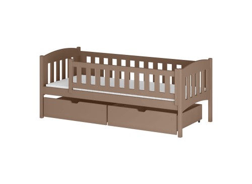 GUCIO 80x200 chocolat au lait enfant simple Lano Meubles