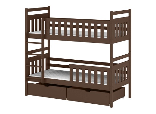 MONIKA 80x170 chocolat noir superposé Lano Meubles