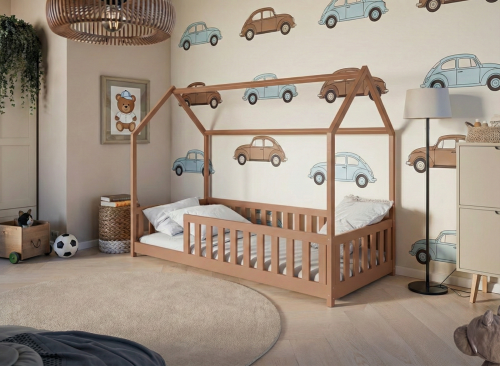 NOAH 80x180 cannelle lit cabane enfantnette Lano Meubles
