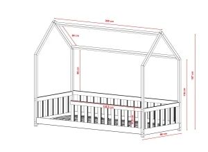 NOAH 80x180 cannelle lit cabane enfantnette Lano Meubles