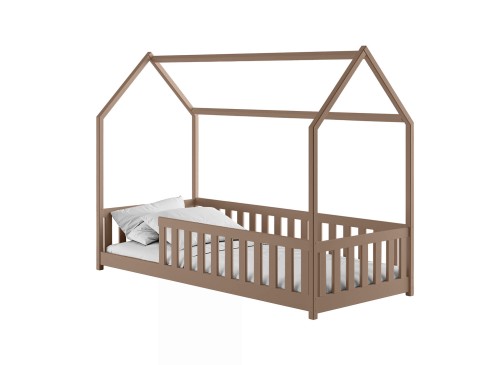 NOAH 80x180 chocolat au lait lit cabane enfantnette Lano Meubles