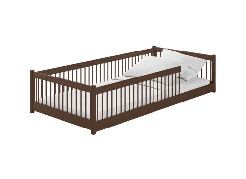 PEDRO 80x180 chocolat noir Montessori au sol pour enfants Lano Meubles