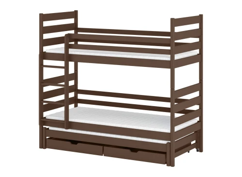 TOMI 90x190 chocolat noir superposé Lano Meubles