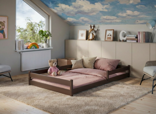 ZOFIA 120x200 chocolat noir Montessori au sol pour enfants Lano Meubles