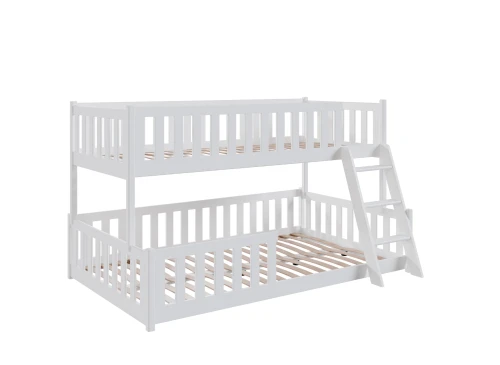 NICE 90x200/120x200 blanc lit superposé à base large Lano Meubles