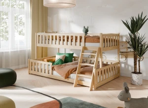 NICE 90x200/120x200 pin Lano Meubles lit superposé à base large Lano Meubles