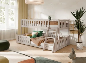 NICE 90x200/120x200 cachemire lit superposé à base large Lano Meubles