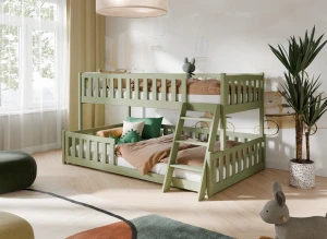 NICE 90x200/120x200 olive lit superposé à base large Lano Meubles