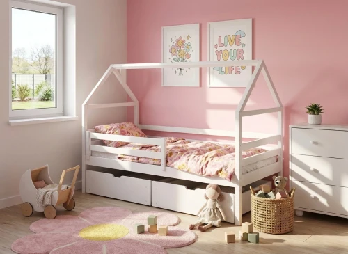 ARON 90x200 blanc lit cabane enfant Lano Meubles