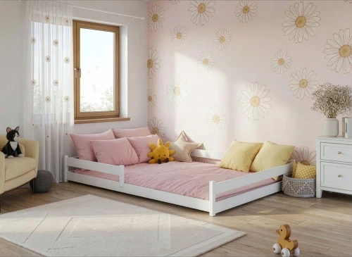 FINI 140x200 blanc lit Montessori au sol pour enfants Lano Meubles